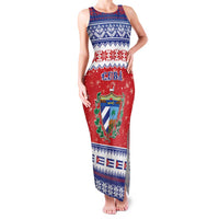 Personalized Cuba Christmas Family Matching Tank Maxi Dress and Hawaiian Shirt Coat Of Arms Xmas Vibe - Wonder Print Shop