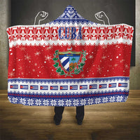 Cuba Christmas Hooded Blanket Coat Of Arms Xmas Vibe - Wonder Print Shop