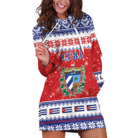 Personalized Cuba Christmas Hoodie Dress Coat Of Arms Xmas Vibe - Wonder Print Shop