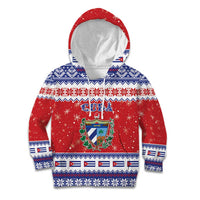 Personalized Cuba Christmas Kid Hoodie Coat Of Arms Xmas Vibe - Wonder Print Shop