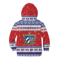Personalized Cuba Christmas Kid Hoodie Coat Of Arms Xmas Vibe - Wonder Print Shop