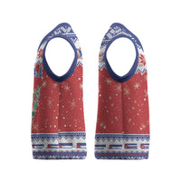 Personalized Cuba Christmas Knitted V-Neck Vest Coat Of Arms Xmas Vibe - Wonder Print Shop