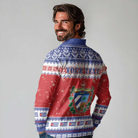 Personalized Cuba Christmas Long Sleeve Polo Shirt Coat Of Arms Xmas Vibe - Wonder Print Shop