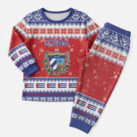 Personalized Cuba Christmas Pajama Set Coat Of Arms Xmas Vibe - Wonder Print Shop