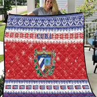 Cuba Christmas Quilt Coat Of Arms Xmas Vibe - Wonder Print Shop