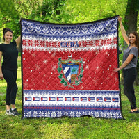 Cuba Christmas Quilt Coat Of Arms Xmas Vibe - Wonder Print Shop