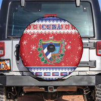 Cuba Christmas Spare Tire Cover Coat Of Arms Xmas Vibe - Wonder Print Shop