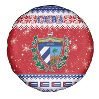 Cuba Christmas Spare Tire Cover Coat Of Arms Xmas Vibe - Wonder Print Shop