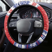 Cuba Christmas Steering Wheel Cover Coat Of Arms Xmas Vibe - Wonder Print Shop