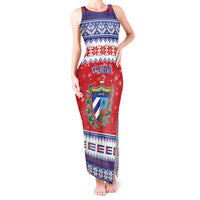 Personalized Cuba Christmas Tank Maxi Dress Coat Of Arms Xmas Vibe - Wonder Print Shop