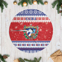 Cuba Christmas Tree Skirt Coat Of Arms Xmas Vibe - Wonder Print Shop