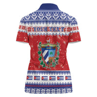 Personalized Cuba Christmas Women Polo Shirt Coat Of Arms Xmas Vibe - Wonder Print Shop
