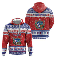 Personalized Cuba Christmas Zip Hoodie Coat Of Arms Xmas Vibe - Wonder Print Shop