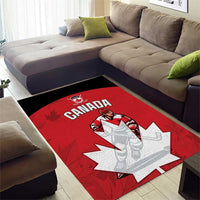 Canada Hockey Area Rug Maple Leaves Sporty Style