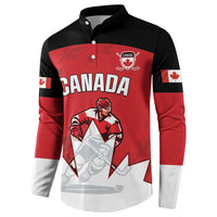 Custom Canada Hockey Button Sweatshirt Maple Leaves Sporty Style