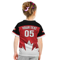 Custom Canada Hockey Kid T Shirt Maple Leaves Sporty Style