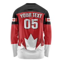 Custom Canada Hockey Long Sleeve Shirt Maple Leaves Sporty Style