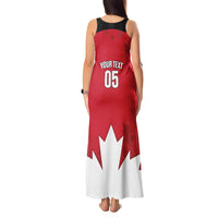 Custom Canada Hockey Tank Maxi Dress Maple Leaves Sporty Style