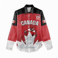 Custom Canada Hockey Women Casual Shirt Maple Leaves Sporty Style