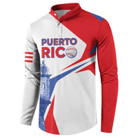 Puerto Rico Baseball Custom Button Sweatshirt El Morro Sporty Style