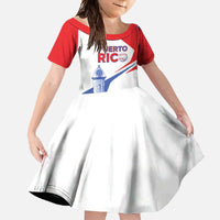 Puerto Rico Baseball Custom Family Matching Off Shoulder Maxi Dress and Hawaiian Shirt El Morro Sporty Style