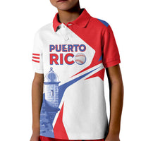 Puerto Rico Baseball Custom Kid Polo Shirt El Morro Sporty Style
