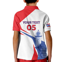 Puerto Rico Baseball Custom Kid Polo Shirt El Morro Sporty Style