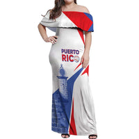 Puerto Rico Baseball Custom Off Shoulder Maxi Dress El Morro Sporty Style