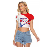 Puerto Rico Baseball Custom Raglan Cropped T Shirt El Morro Sporty Style