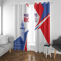 Puerto Rico Baseball Window Curtain El Morro Sporty Style