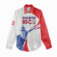 Puerto Rico Baseball Custom Women Casual Shirt El Morro Sporty Style