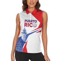 Puerto Rico Baseball Custom Women Sleeveless Polo Shirt El Morro Sporty Style