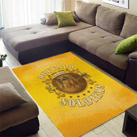 Honor Buffalo Soldiers Area Rug African American Cavalry Yellow Version - Wonder Print Shop