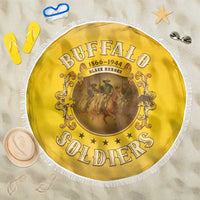 Honor Buffalo Soldiers Beach Blanket African American Cavalry Yellow Version - Wonder Print Shop