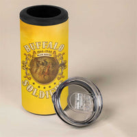 Honor Buffalo Soldiers 4 in 1 Can Cooler Tumbler African American Cavalry Yellow Version - Wonder Print Shop