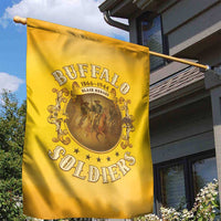 Honor Buffalo Soldiers Garden Flag African American Cavalry Yellow Version - Wonder Print Shop