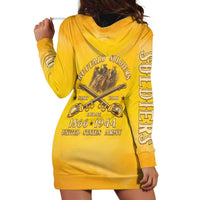 Honor Buffalo Soldiers Hoodie Dress African American Cavalry Yellow Version - Wonder Print Shop