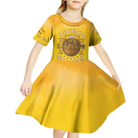 Honor Buffalo Soldiers Kid Short Sleeve Dress African American Cavalry Yellow Version - Wonder Print Shop