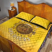 Honor Buffalo Soldiers Quilt Bed Set African American Cavalry Yellow Version - Wonder Print Shop