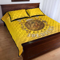 Honor Buffalo Soldiers Quilt Bed Set African American Cavalry Yellow Version - Wonder Print Shop