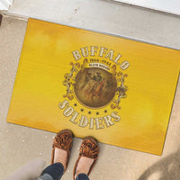 Honor Buffalo Soldiers Rubber Doormat African American Cavalry Yellow Version - Wonder Print Shop
