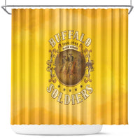 Honor Buffalo Soldiers Shower Curtain African American Cavalry Yellow Version - Wonder Print Shop