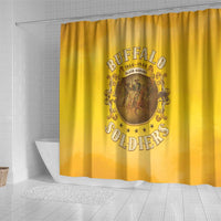 Honor Buffalo Soldiers Shower Curtain African American Cavalry Yellow Version - Wonder Print Shop