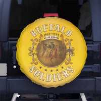 Honor Buffalo Soldiers Spare Tire Cover African American Cavalry Yellow Version - Wonder Print Shop