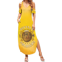 Honor Buffalo Soldiers Summer Maxi Dress African American Cavalry Yellow Version - Wonder Print Shop