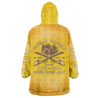Honor Buffalo Soldiers Wearable Blanket Hoodie African American Cavalry Yellow Version - Wonder Print Shop