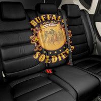 Honor Buffalo Soldiers Back Car Seat Cover African American Cavalry Black Version - Wonder Print Shop