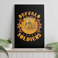 Honor Buffalo Soldiers Canvas Wall Art African American Cavalry Black Version - Wonder Print Shop