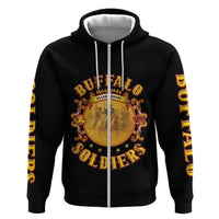 Honor Buffalo Soldiers Hoodie African American Cavalry Black Version - Wonder Print Shop