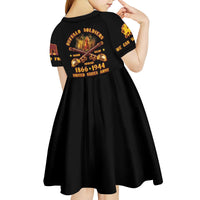 Honor Buffalo Soldiers Kid Short Sleeve Dress African American Cavalry Black Version - Wonder Print Shop